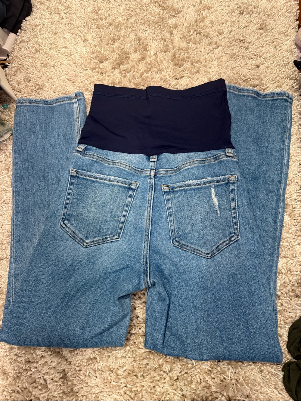 Pinkblush Light Blue Straight Leg Maternity Jeans - Picture 3 of 6